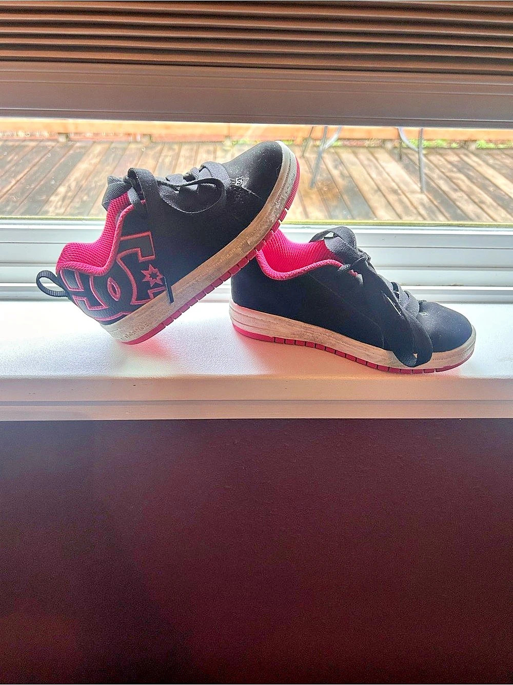 DC Kids Sneakers Black & Pink Size US 12.5